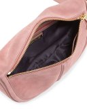 Scott Small Moon Suede Saddle Bag, Rose