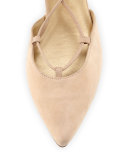 Gilligan Lace-Up d'Orsay Flat, Bisque