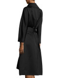Eve Bracelet-Sleeve Opera Coat, Black