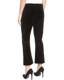 Velvet Cropped Pants, Noir