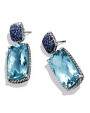 Chatelaine Drop Earrings with Blue Topaz and Blue Sapphires