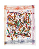 Locky Splatter-Print Scarf, Multicolor