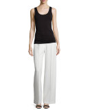 Hayden High-Waist Italian Cady Trousers 