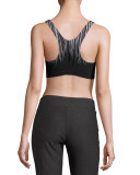 Racer Fringe-Print Sports Bra