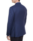 G-Line Houndstooth Wool Sport Coat, Navy