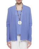 Silk Cotton Interlock Jacket, Plume  