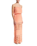 Charlotte Strapless Maxi Dress, Watermelon