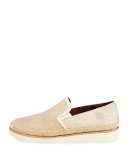 Millie Leather Slip-On Sneaker, Bone