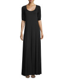 Kristi Scoop-Neck A-line Jersey Dress, Plus Size