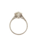 Estate Edwardian Basket Diamond Solitaire Ring, Size 7.25
