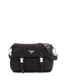 Tesutto Bomber Messenger Bag, Black (Nero)