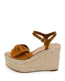 Tropical Bow Espadrille Wedge Sandal 
