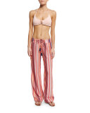 Angelica Striped Lounge Pants, Rose