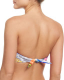 Flora Printed V-Wire Bandeau Swim Top