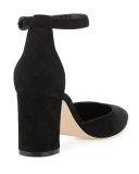 Lausam Suede Ankle-Wrap Pump