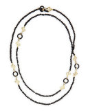 Sealeaf Collection 18k Onyx & Diamond Necklace