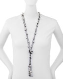 Veronica Leather Necklace with Baroque Pearls