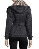 Finsbridge Hooded Quilted Short Jacket, Black