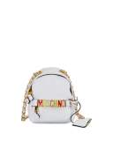 Mini Leather Backpack-Shaped Crossbody Bag, White/Multi