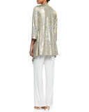 Luminous Long Tank, Gold/Multi, Petite