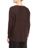 Long-Sleeve Alpaca Box Top, Clove