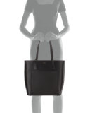 Panama North-South Zip Tote Bag, Black