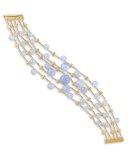 Paradise Chalcedony Multi-Row Bracelet in 18K Yellow Gold