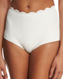 Palm Springs High-Waist Swim Bottom, Off White