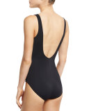 Lattice Surplice One-Piece Swimsuit