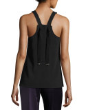 Penn Ribbon-Strap Racerback Tank, Black