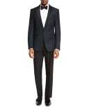 Deco Satin-Collar Tuxedo Jacket