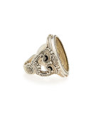 Silver & Bronze Demeter Coin Ring