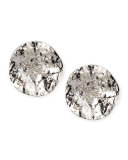 Serenity Small Sterling Flower Earrings with Diamond Center