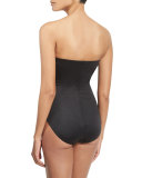 Leah Ruffle-Front Bandeau One-Piece Swimsuit