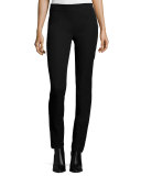Side-Zip Slim Stretch Pants