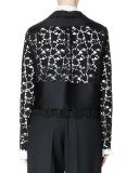 Long-Sleeve Lace Jacket, Black