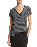 Striped V-Neck Tee