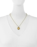 Carved Bronze Turtle Pendant Necklace