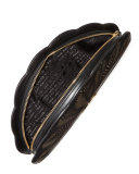 dress the part fan clutch bag, black