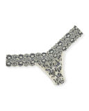 Low-Rise Cross-Dyed Lace Thong