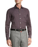 Check Dress Shirt, Gray/Red