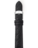 16mm Quilted Leather Strap, Black