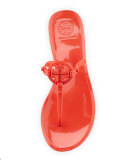 Colori Logo Jelly Thong Sandal, Poppy Red