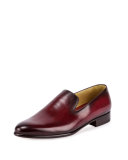 Leather Slip-On Dress Shoe, Red