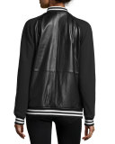 Tessa Leather Varsity Jacket