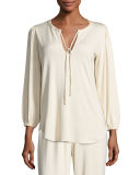 Mathilde Tie-Neck Jersey Top 