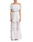 Kimora Lace-Inset Maxi Skirt