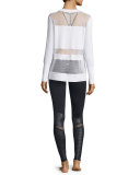 Moto Full-Length Sport Leggings, Black