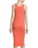 Meredith Round-Neck Tank Dress, Red Hot