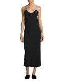 Gibbons Sleeveless Bias-Cut Dress, Cream